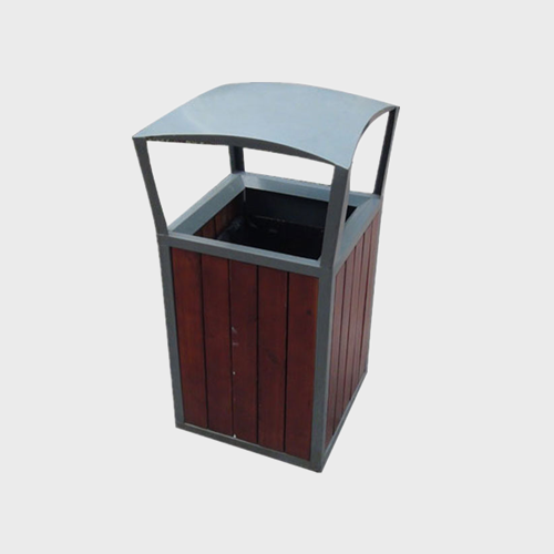 Outdoor Wooden Recycling Bin, Patio Garbage Can