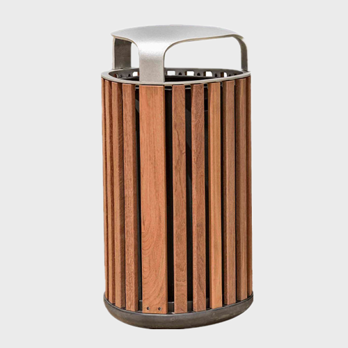 Arlau Decorative Wood Trash Cans, Outdoor Decorative Garbage Cans